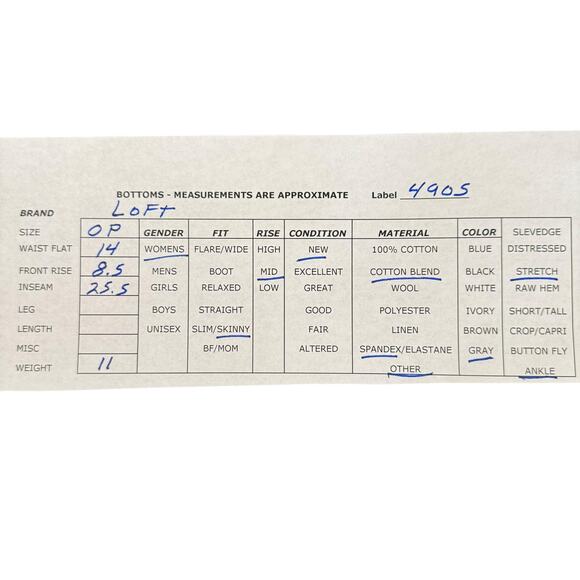 NWT Loft Women's Gray Stretch High Rise Ankle Skinny Jeans Petite Size 0P - Picture 13 of 13